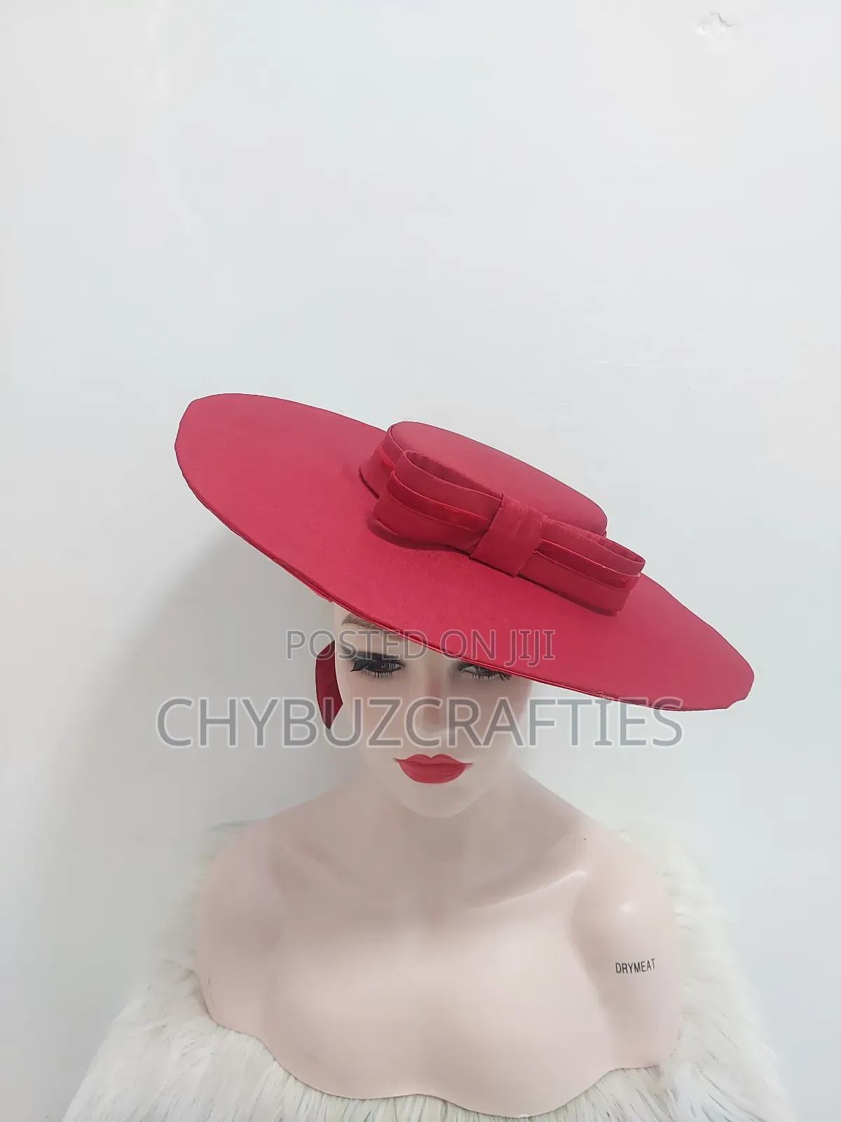 Red Boater Hat