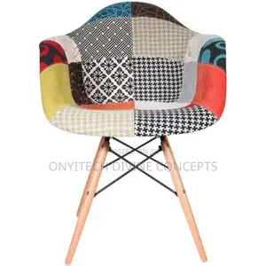 Combined Colours Wooden Leg Chair