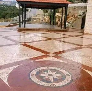Concrete Stamp Floor With Decoration