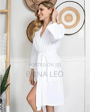 Lotus Linen Lightweight Waffle Robe for Women