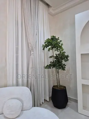 Artificial Twisted Cedar Tree With Black Matte Coral Pot
