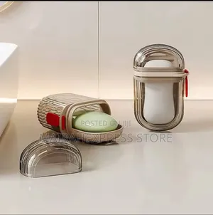Portable Soap Dish With a Sealed Traveling Storage Box