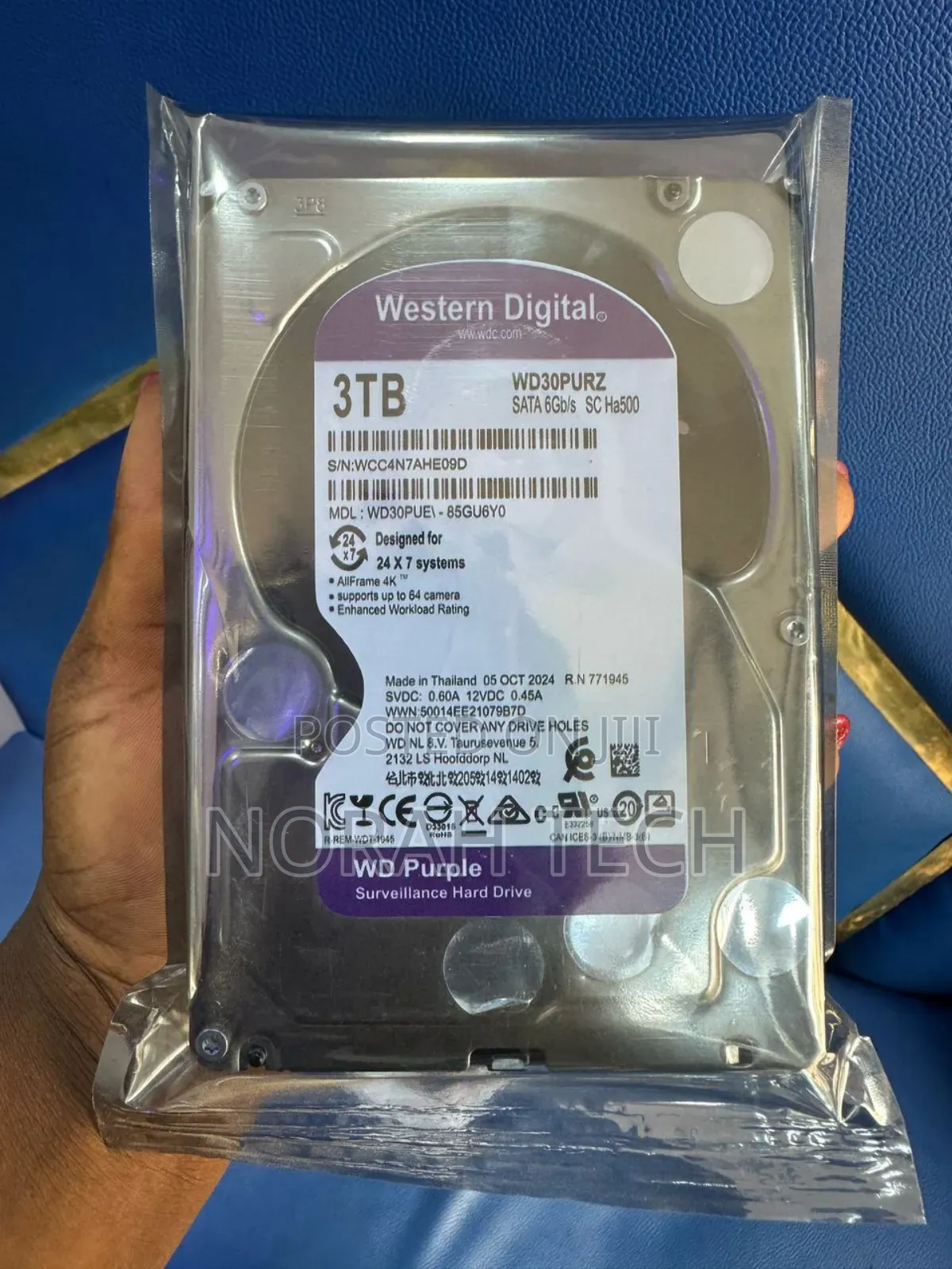 Western Digital Purple 3tb Surveillance Hard Drive