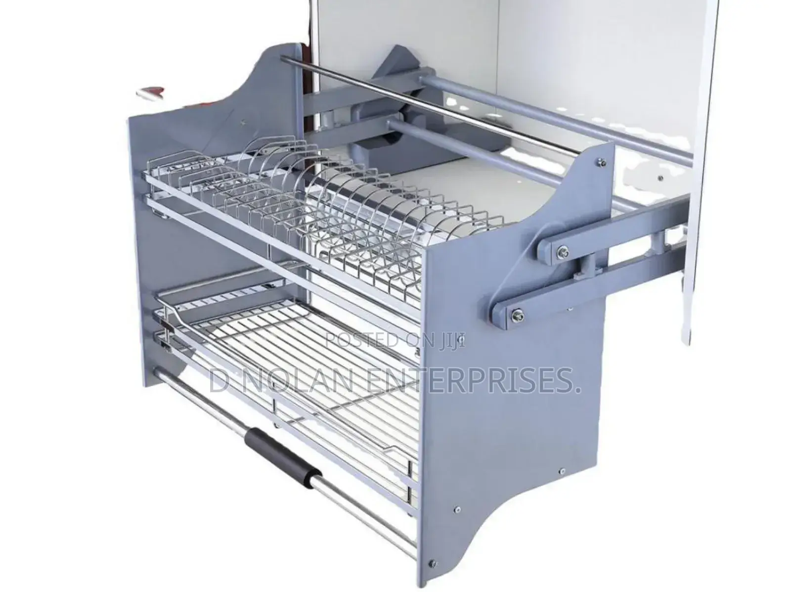 Pull-Down Kitchen Plate Rack
