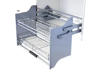 Pull-Down Kitchen Plate Rack