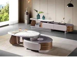 Contemporary Set of Tv Stand and Center Table