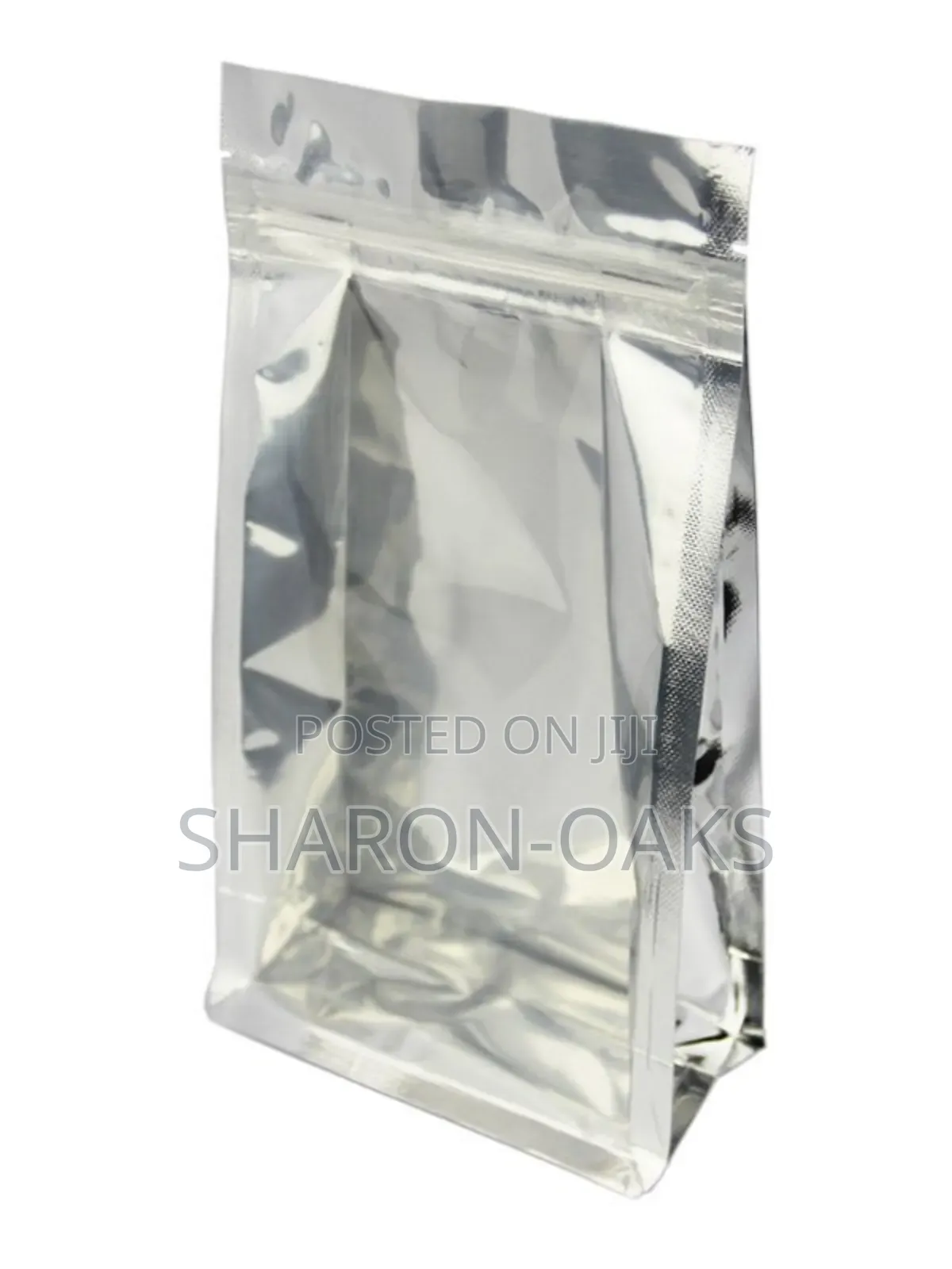 Flat Bottom Silver Transparent Pouch 16×24cm