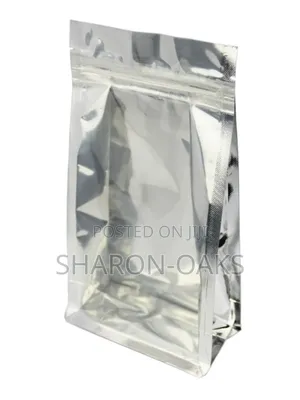Flat Bottom Silver Transparent Pouch 16×24cm