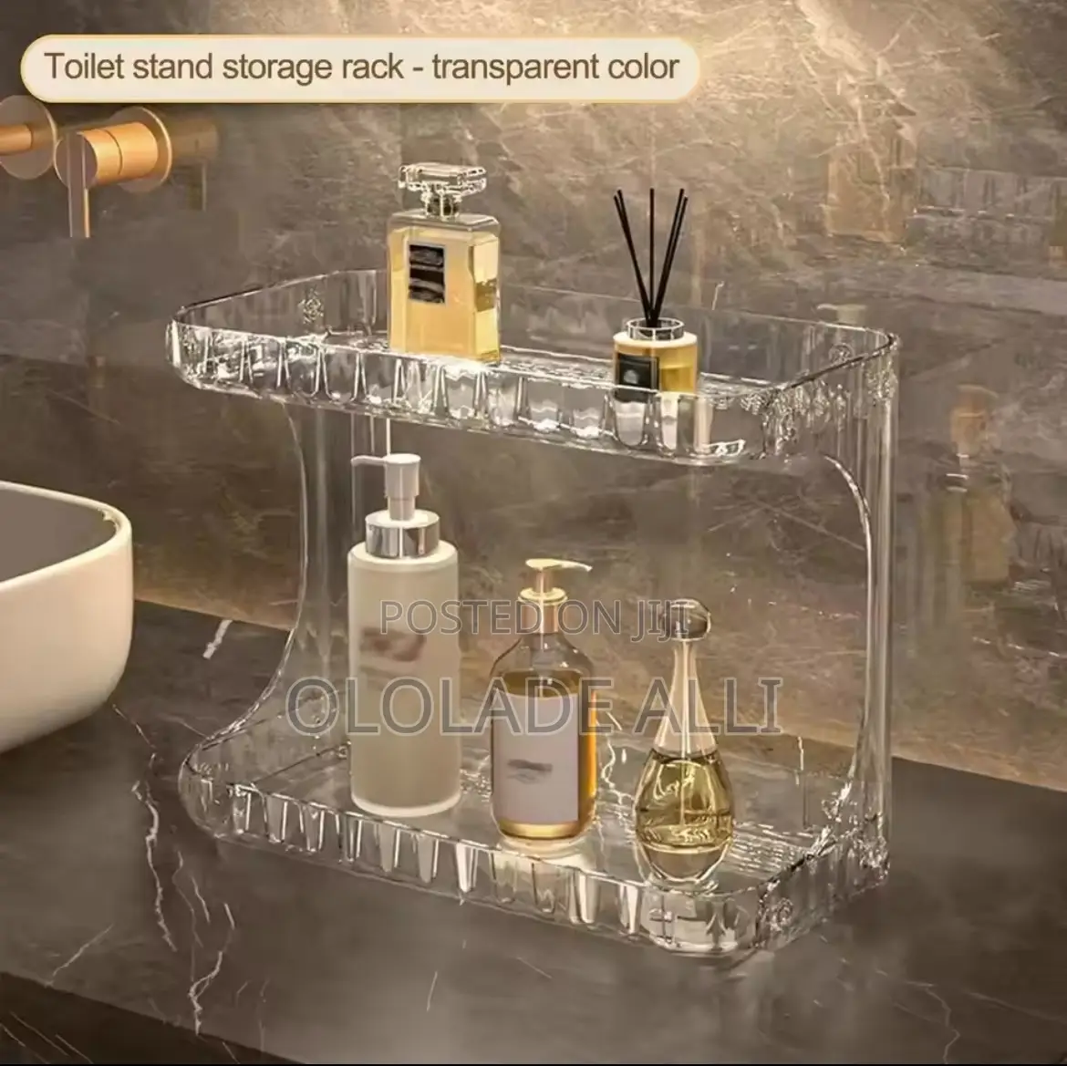 Light Luxury Double-Layer Vanity Storage Rack