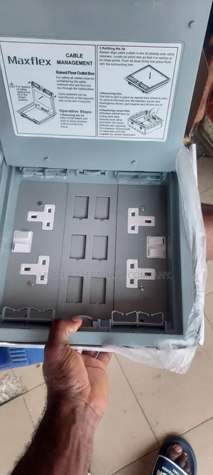 Raised Floor Outlet Box With Socket and Data Port