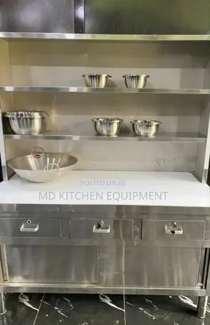 Stainless Steel Cabinet With Upper Shelf