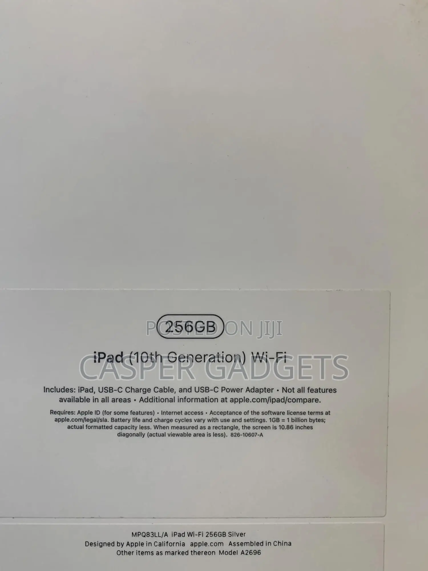 New Apple iPad (2022) 256 GB Silver