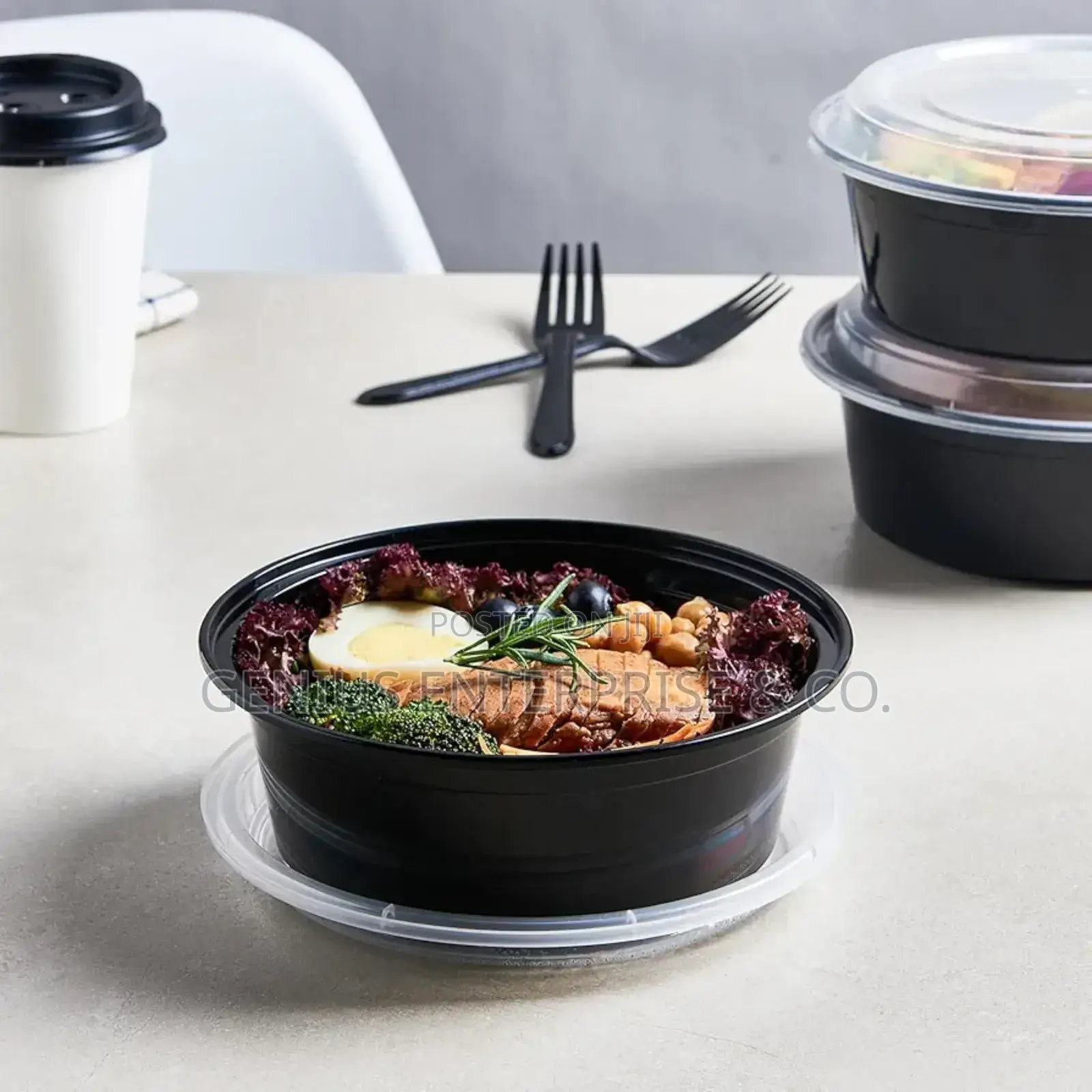 Food Container Plate With Cover (50pcs)