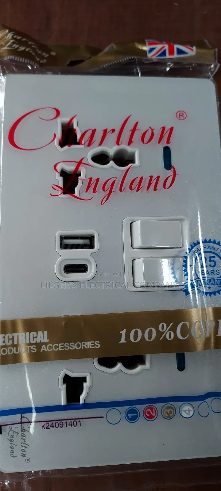 Luxury Double Socket With Usb and Type C