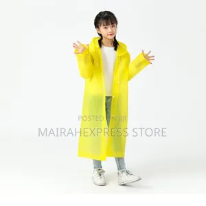 Kiddies Eva Heavy-Guage Waterproof Vinyl Raincoat (Yellow)