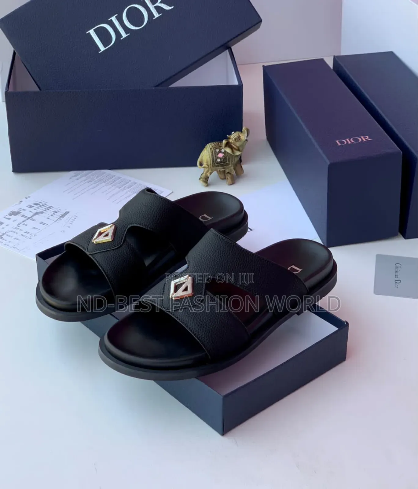 Dior Quality Black Slippers