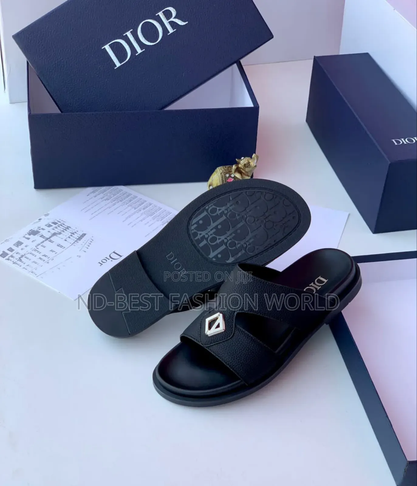 Dior Quality Black Slippers