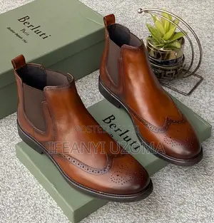 Quality Berluti Leather Ankle Corporate Shoe