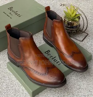 Quality Berluti Leather Ankle Corporate Shoe