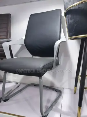 Classy Office Visitors Chair Black and White