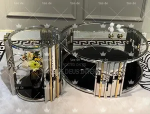 Classic 2in1 Tempered Glass Top Center Table