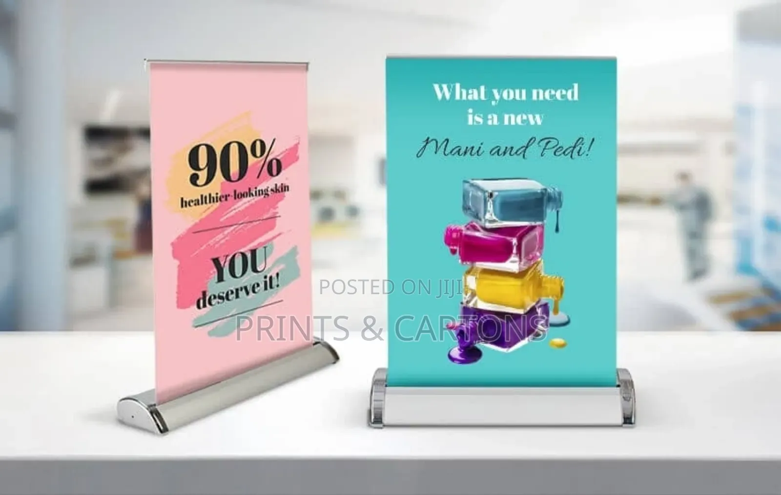 Table Top Roll Up Banner Branding. ##