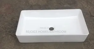 Modern Countertop Wash Basin Sleek Ceramic Sink for Bathroom