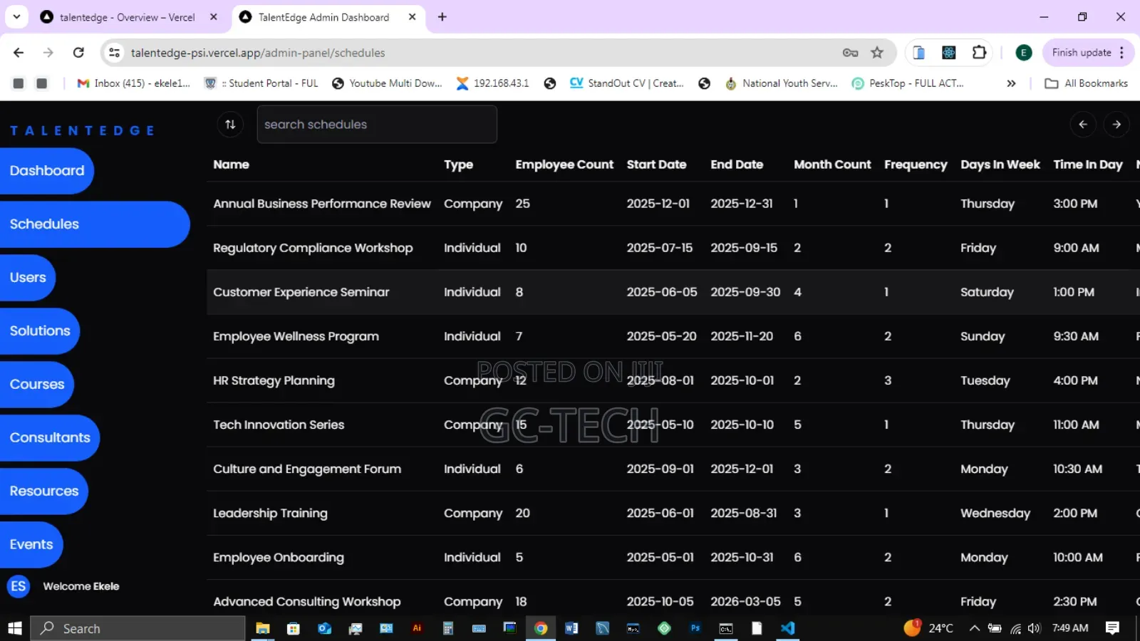Employee Consultating Web App