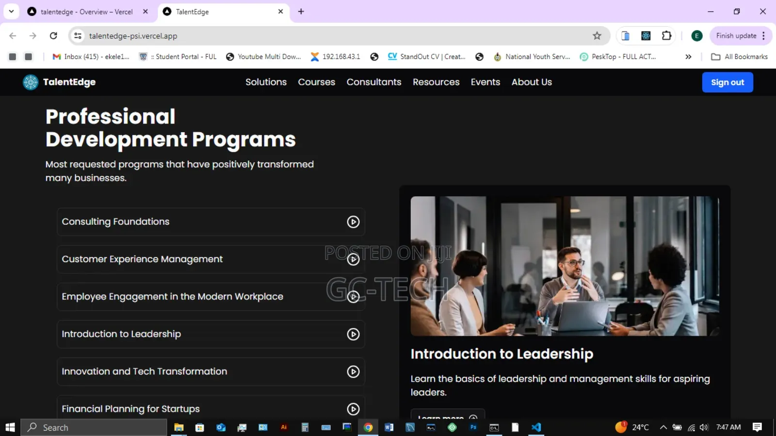 Employee Consultating Web App