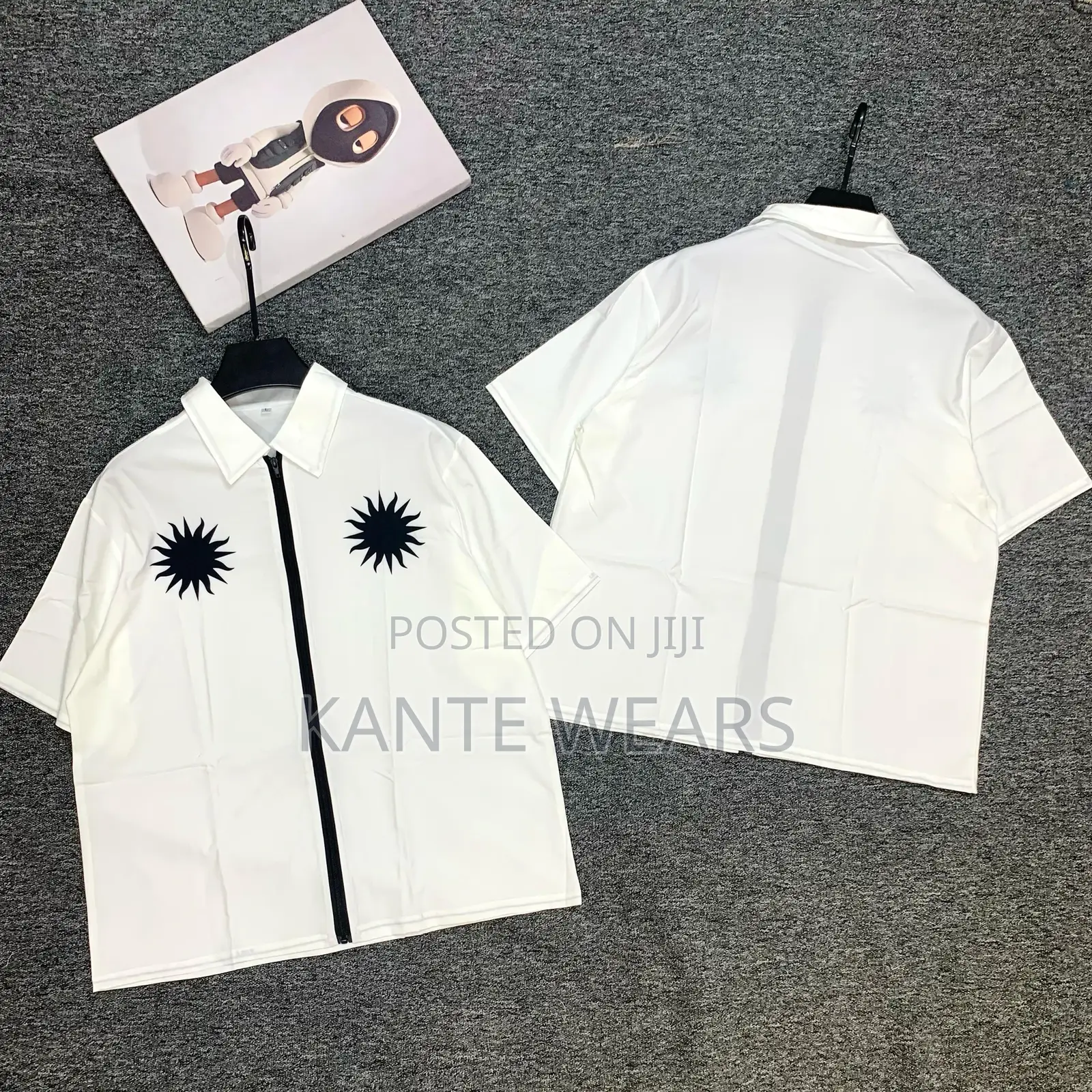 Button Silk Crop Shirt