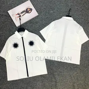 Button Silk Crop Shirt