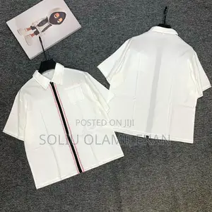Button Silk Crop Shirt