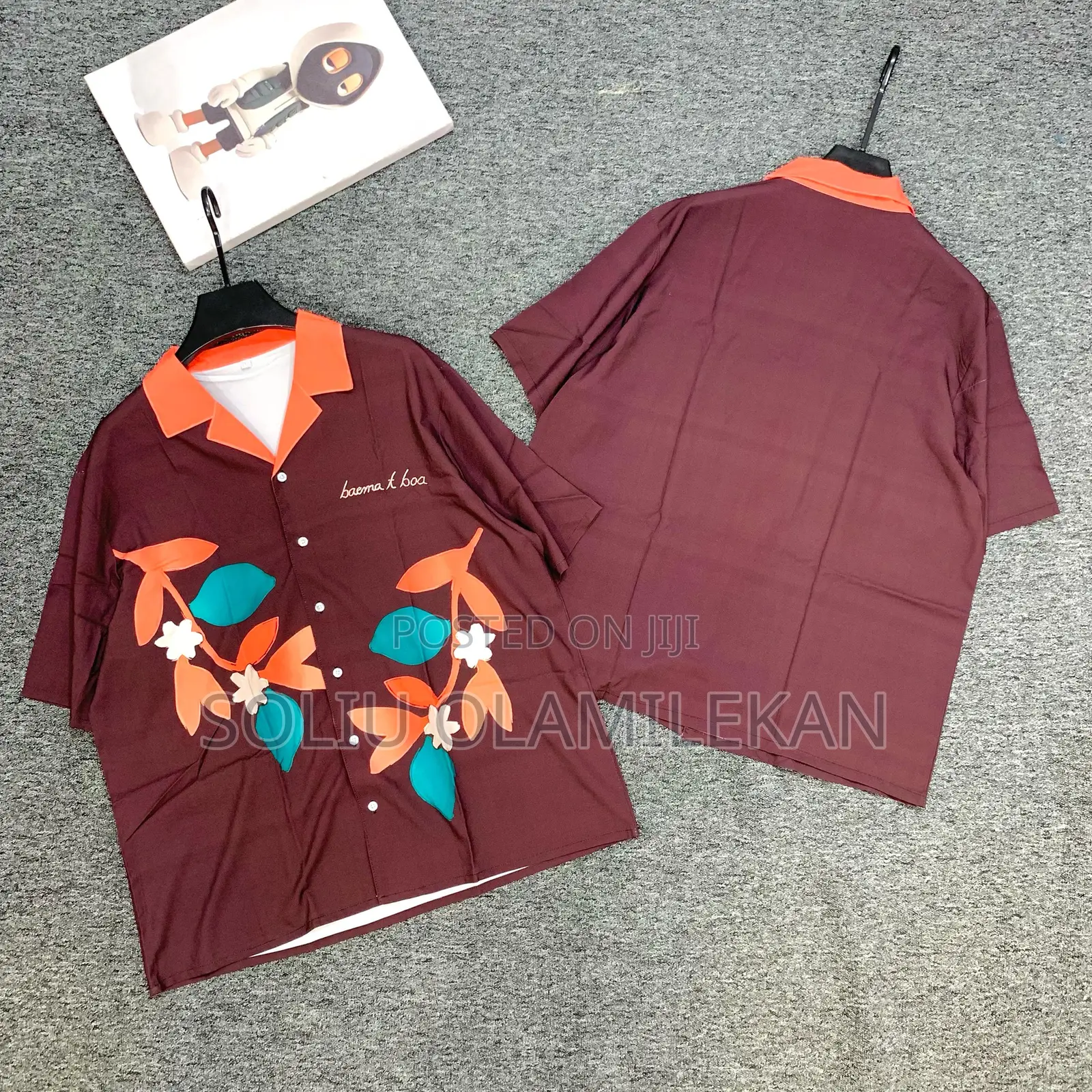 Button Silk Crop Shirt