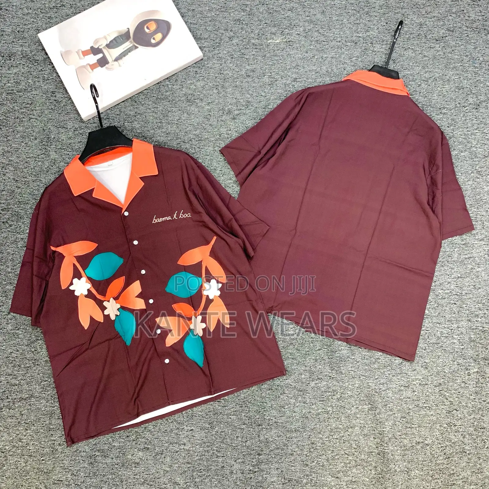 Button Silk Crop Shirt