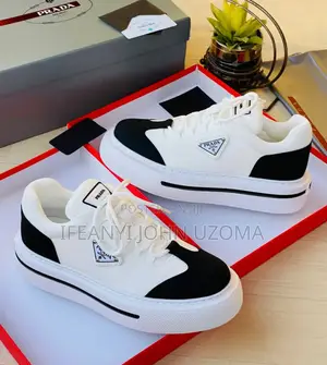 Exclusive Prada Luxury White Sneakers Shoe