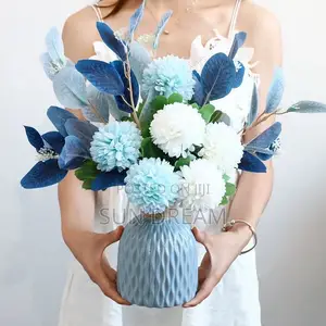 Artificial Flower Blue Flowers With Vase