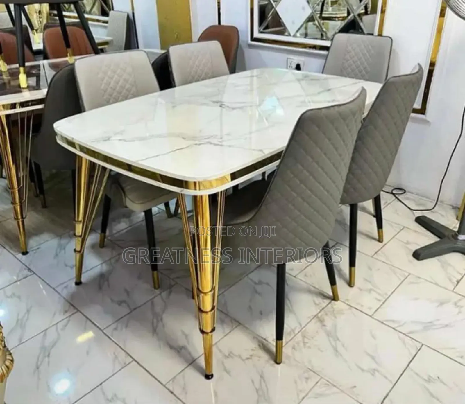High Classic Dining Table Sets by 6
