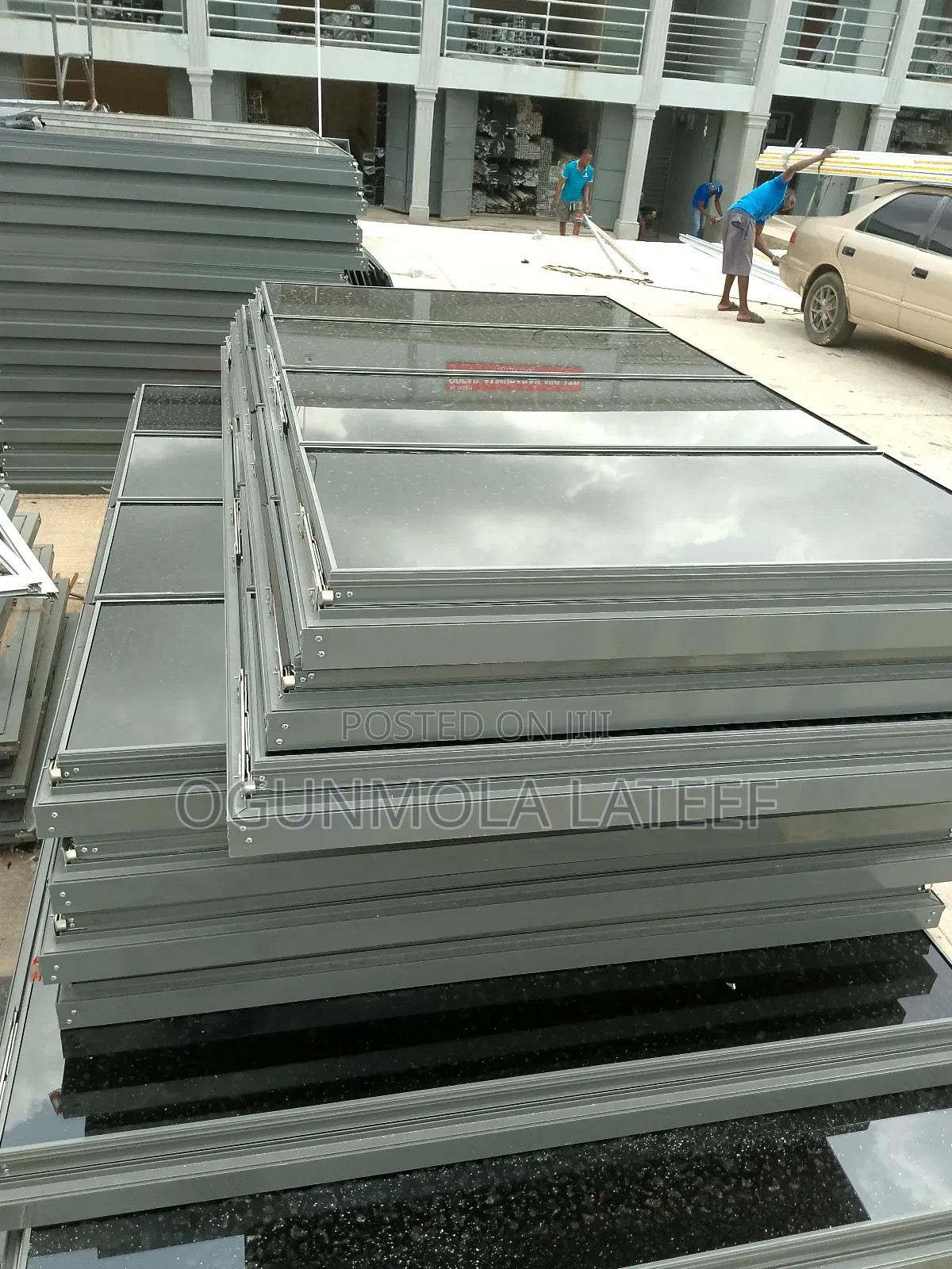 Frameless and Transom Window With Net and Burglary