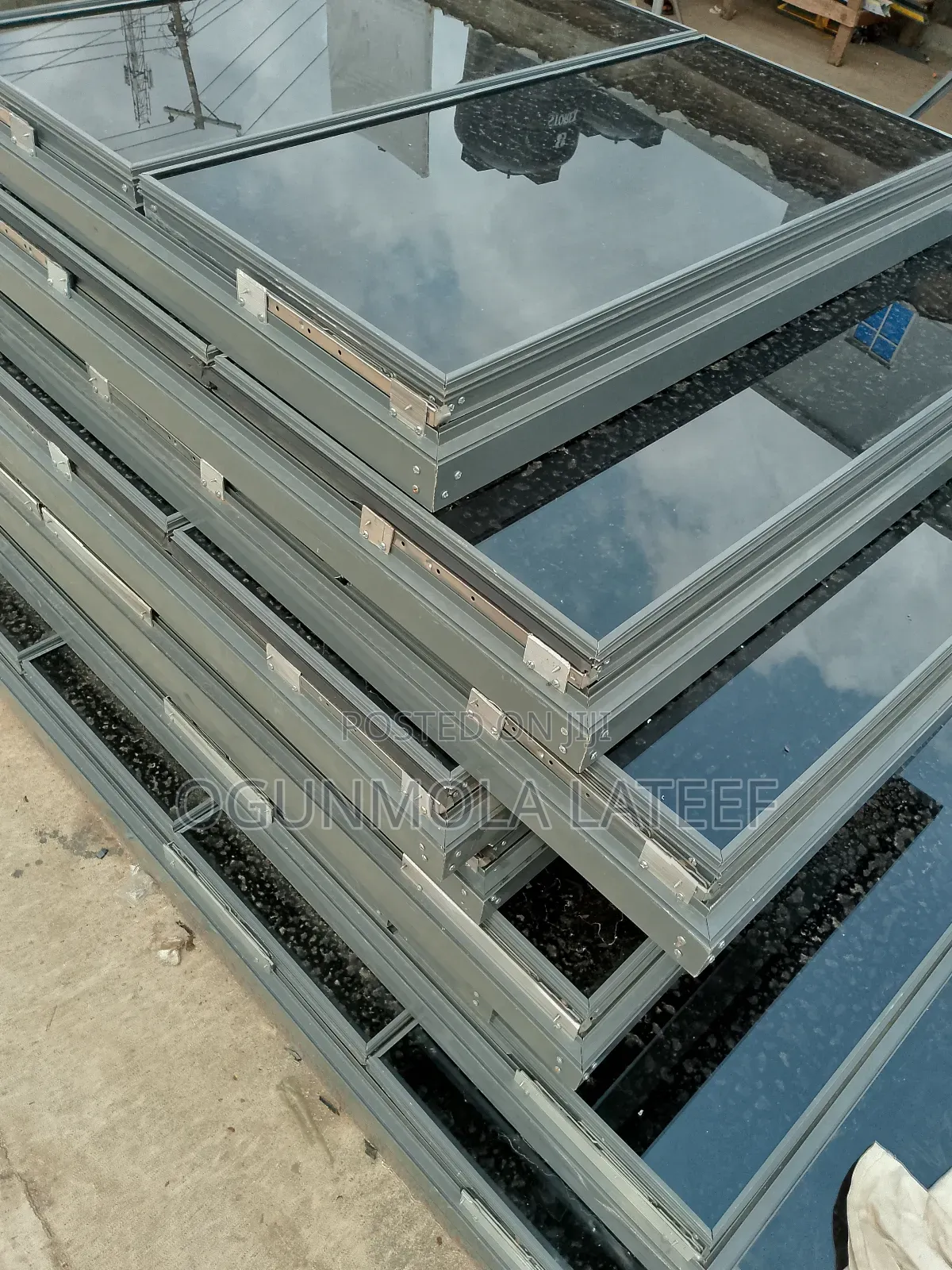 Frameless and Transom Window With Net and Burglary