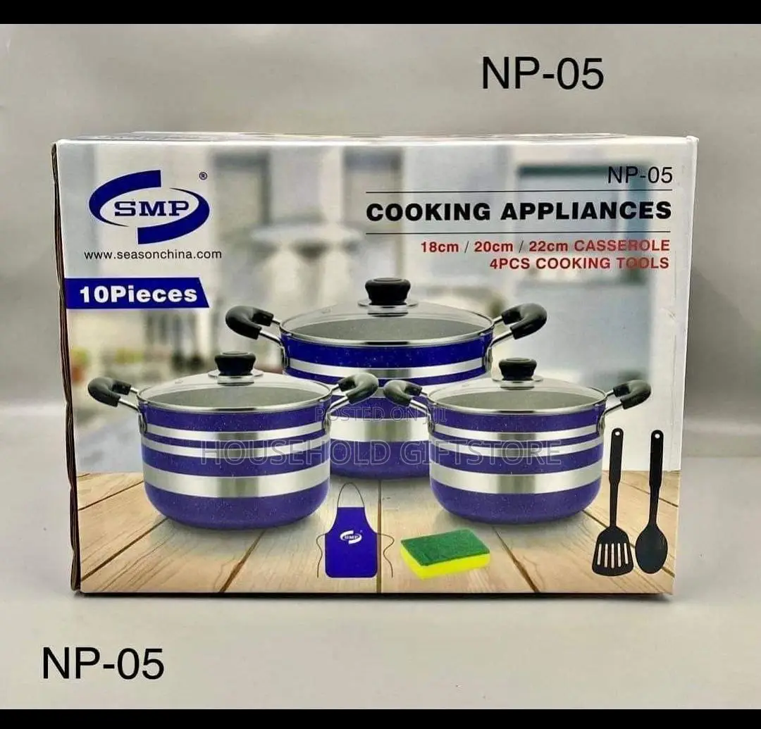 10pcs SMP Non Stick Cookware Set