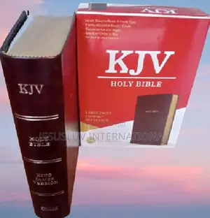 KJV Large Print Compact Reference Bible,Brown Leather