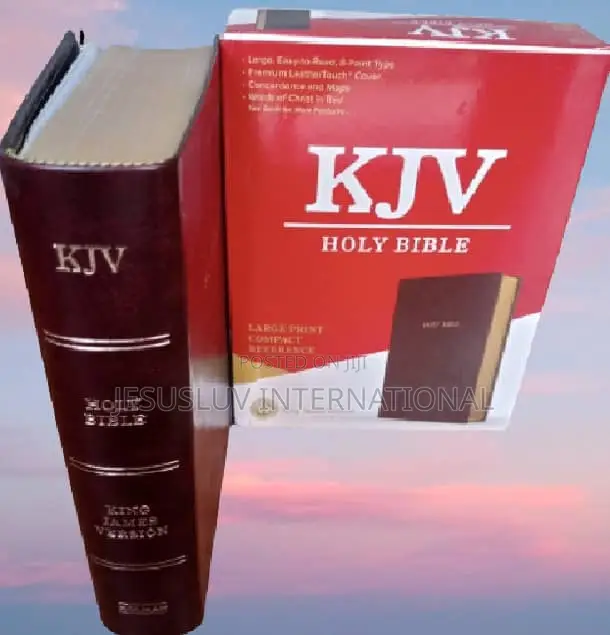 KJV Large Print Compact Reference Bible,Brown Leather