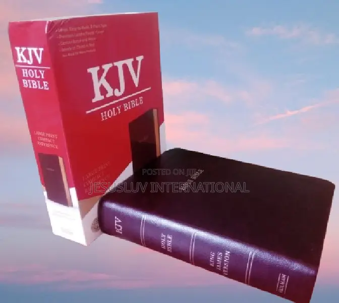 KJV Large Print Compact Reference Bible,Brown Leather