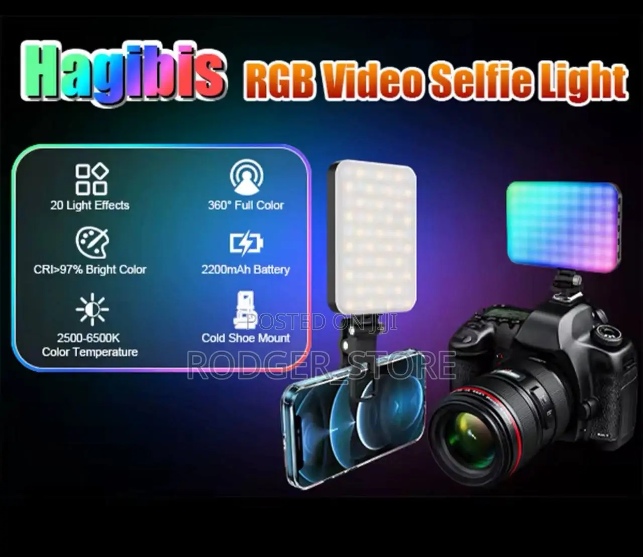 Rgb Led Photography Lighting Video Light Magnetic Led Camera
