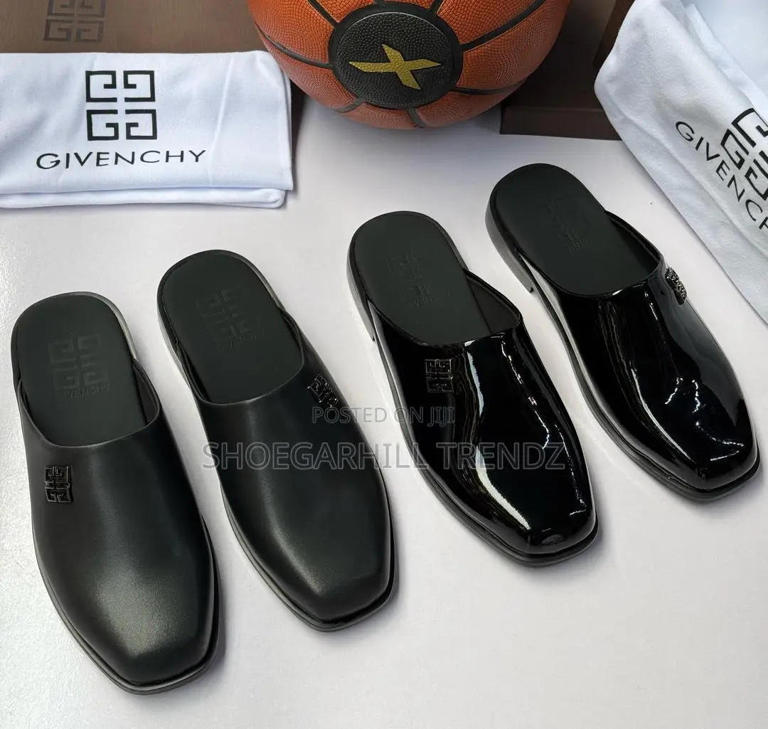 Patent and Plain Leather Half Shoes