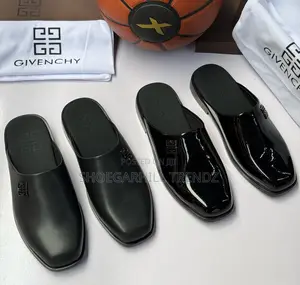 Patent and Plain Leather Half Shoes