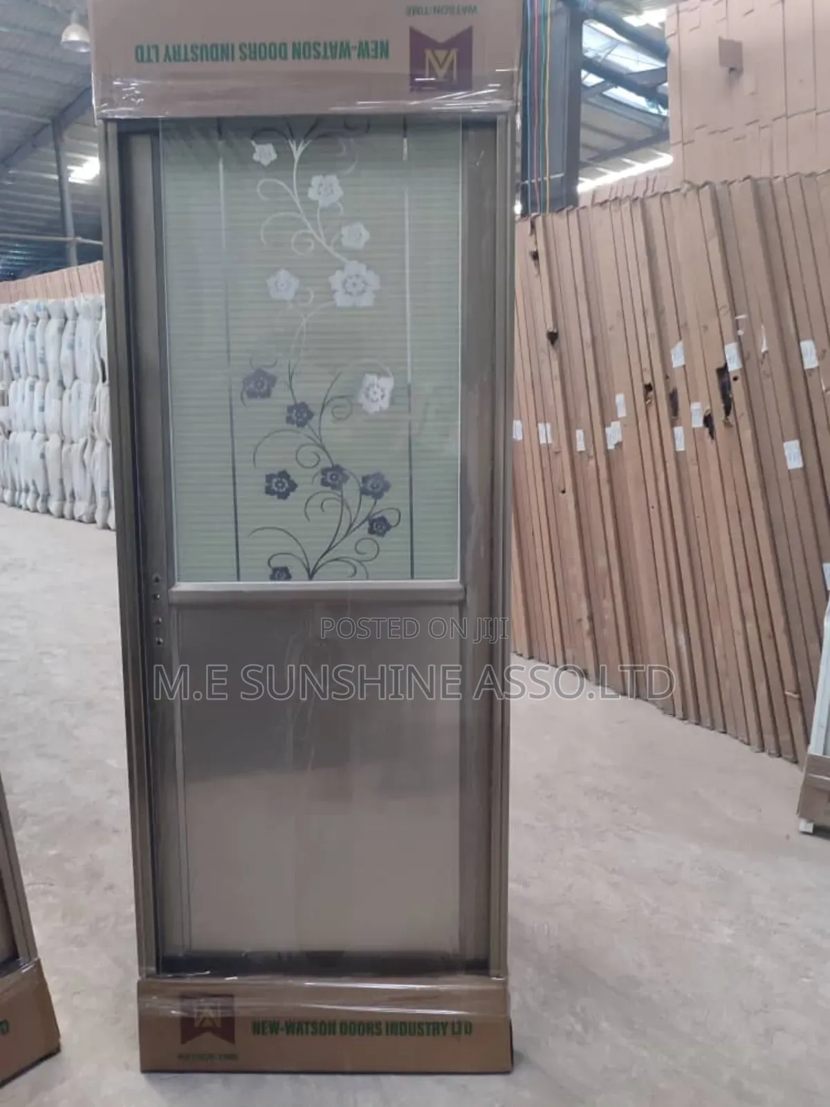 Toilet Door Golden Glass