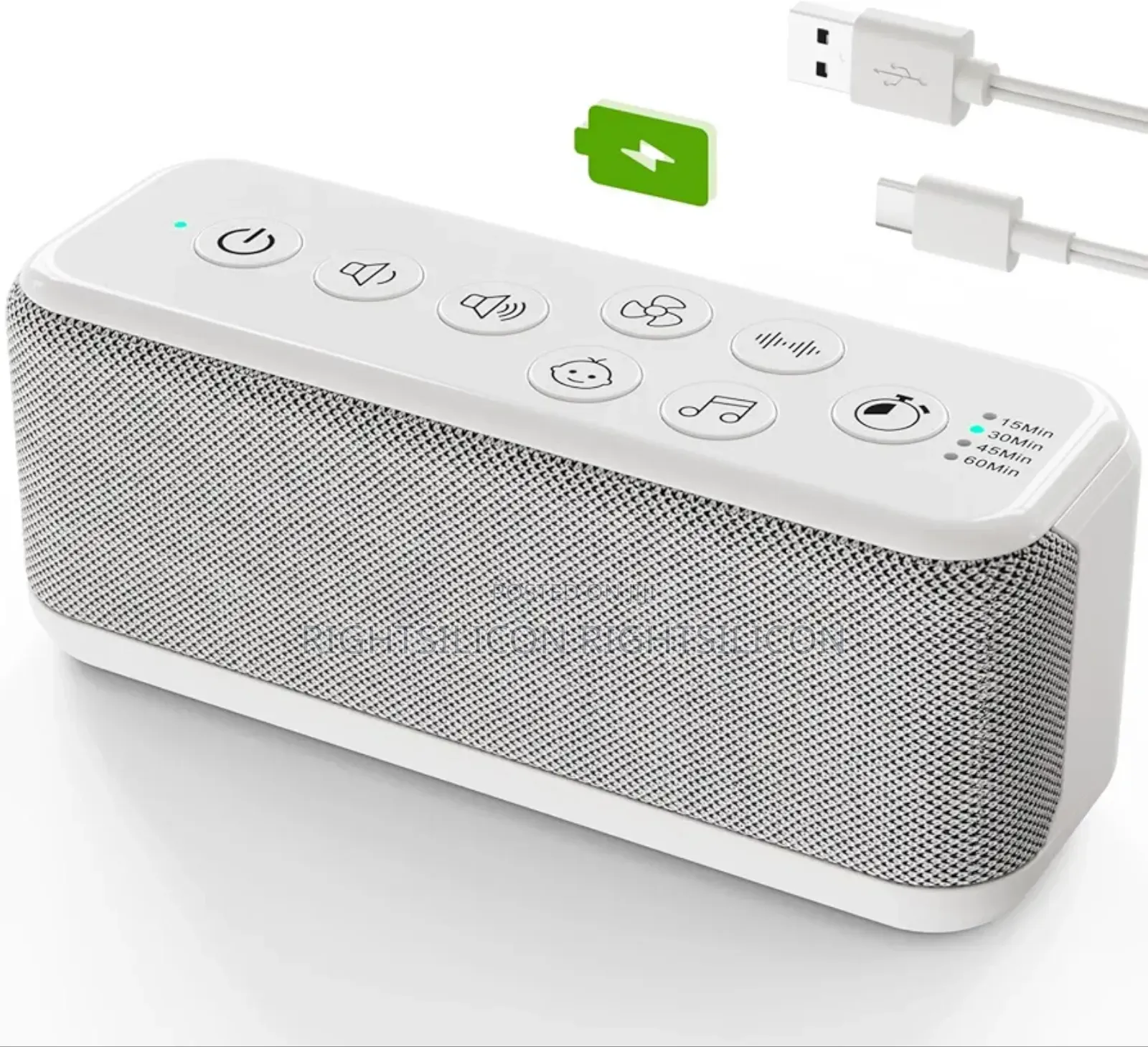 Usa Onlyee Sound Machine for Adults, Usb Rechargeable White