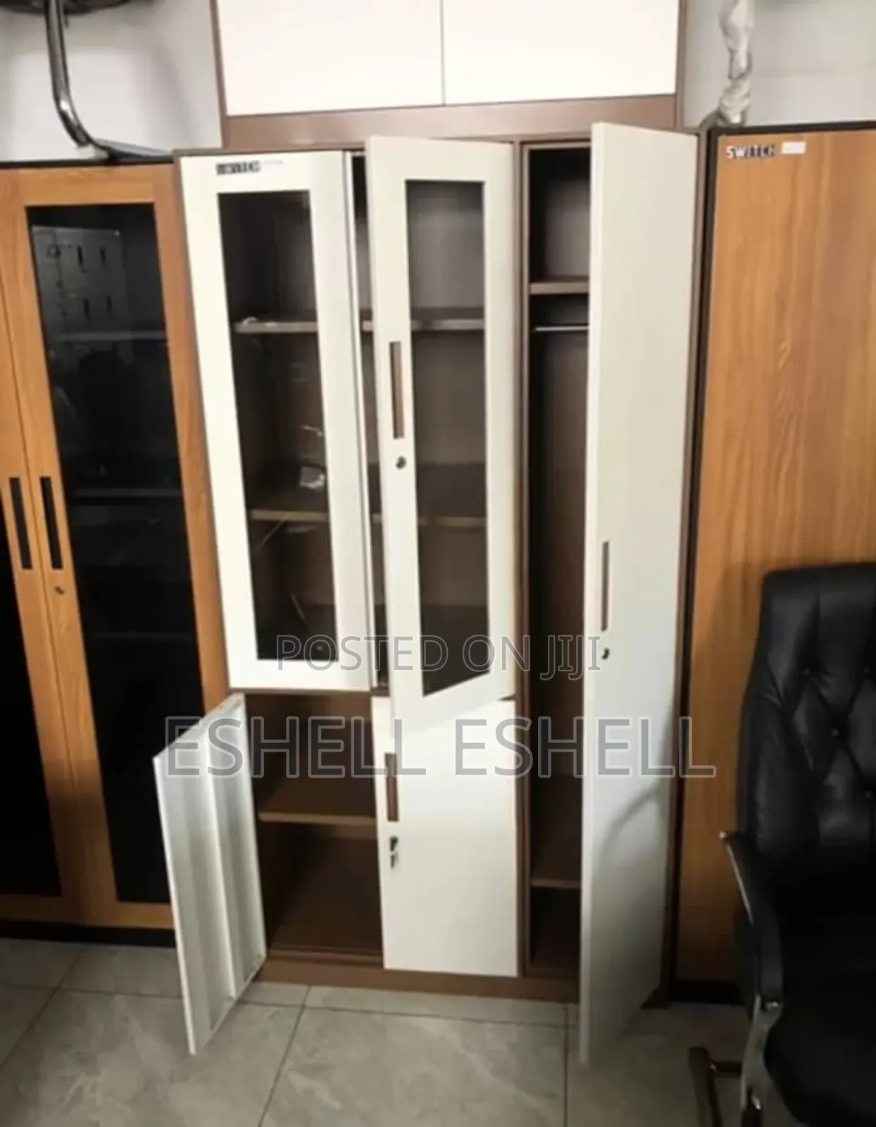 Office Metal Bookshelf With Wardrobe Case