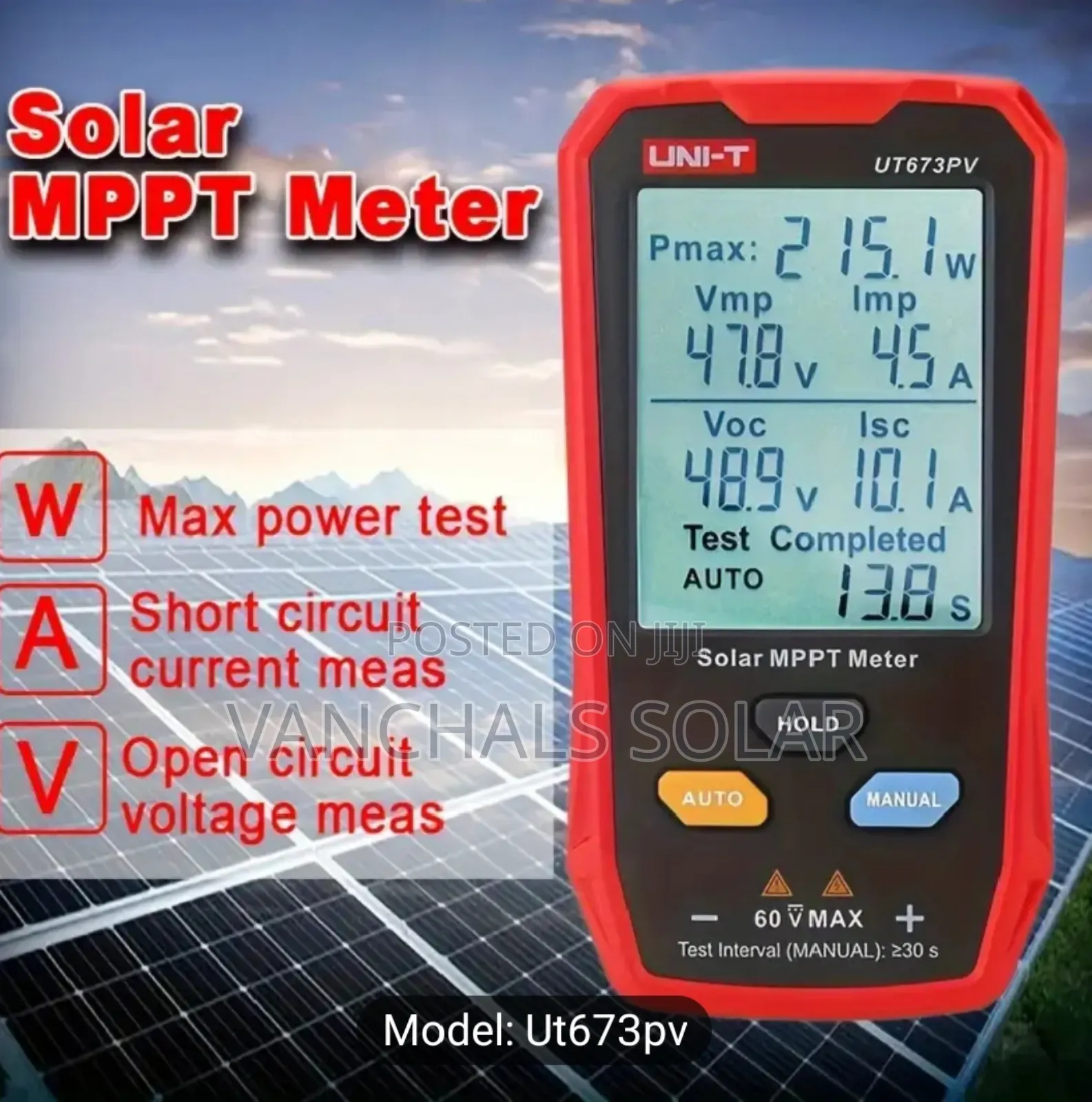 Solar Panel Meter Tester 800w